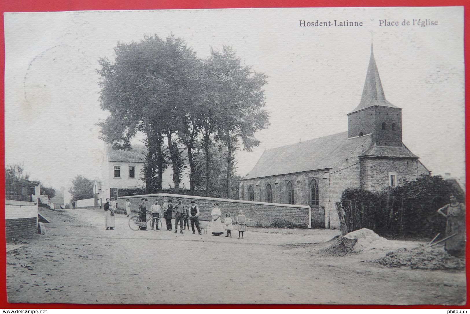 Cpa HOSDENT LATINNE Anime Place De L'Eglise - Braives