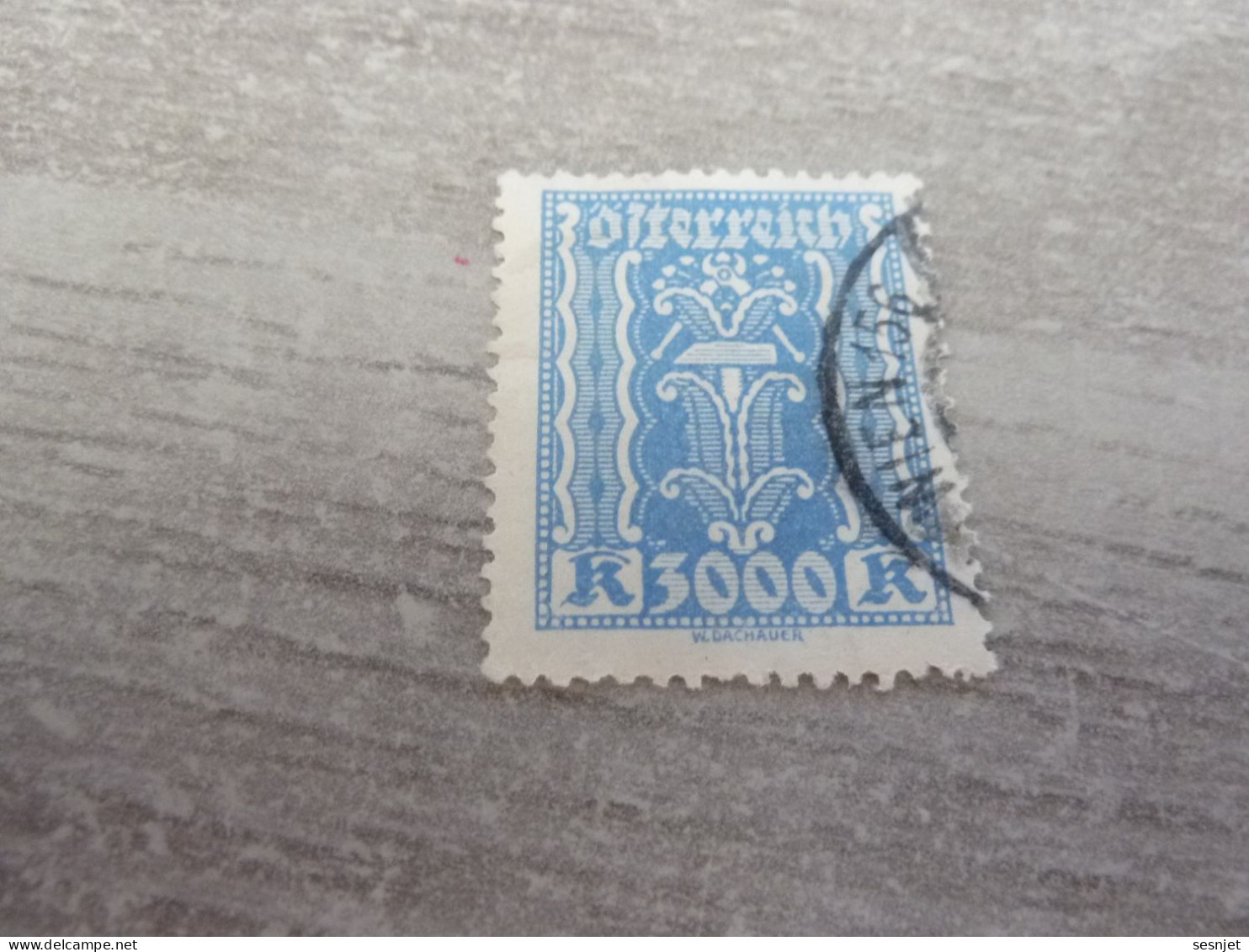 Osterreich - Symbole - Val 3000 K - Bleu Clair - Oblitéré - Année 1918 - - Fiscale Zegels