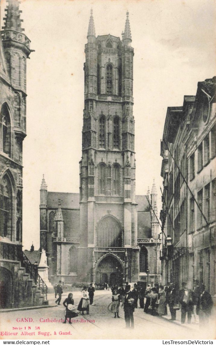 BELGIQUE - Gand - Cathédrale Saint-Bavon - Animé - Carte Postale Ancienne - Gent