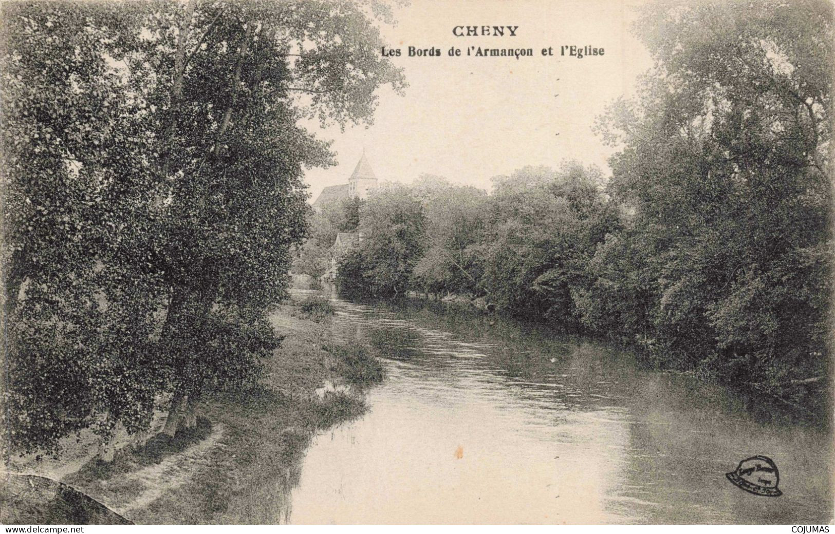 89 - CHENY _S22788_ Les Bords De L'Armançon Et L'Eglise - Cheny