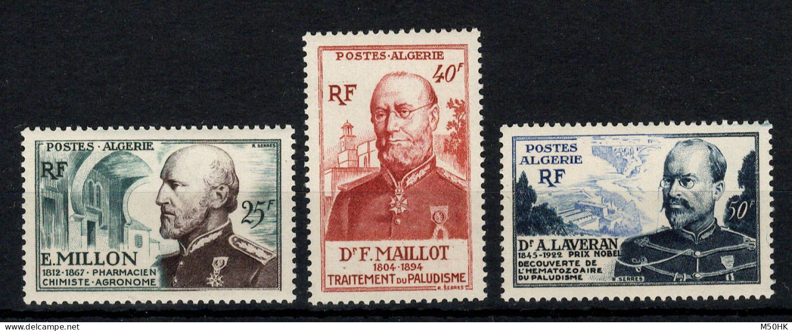 Algérie - YV 304 à 306 N** MNH Luxe Compléte Sante Militaire Cote 19,50 Euros - Used Stamps