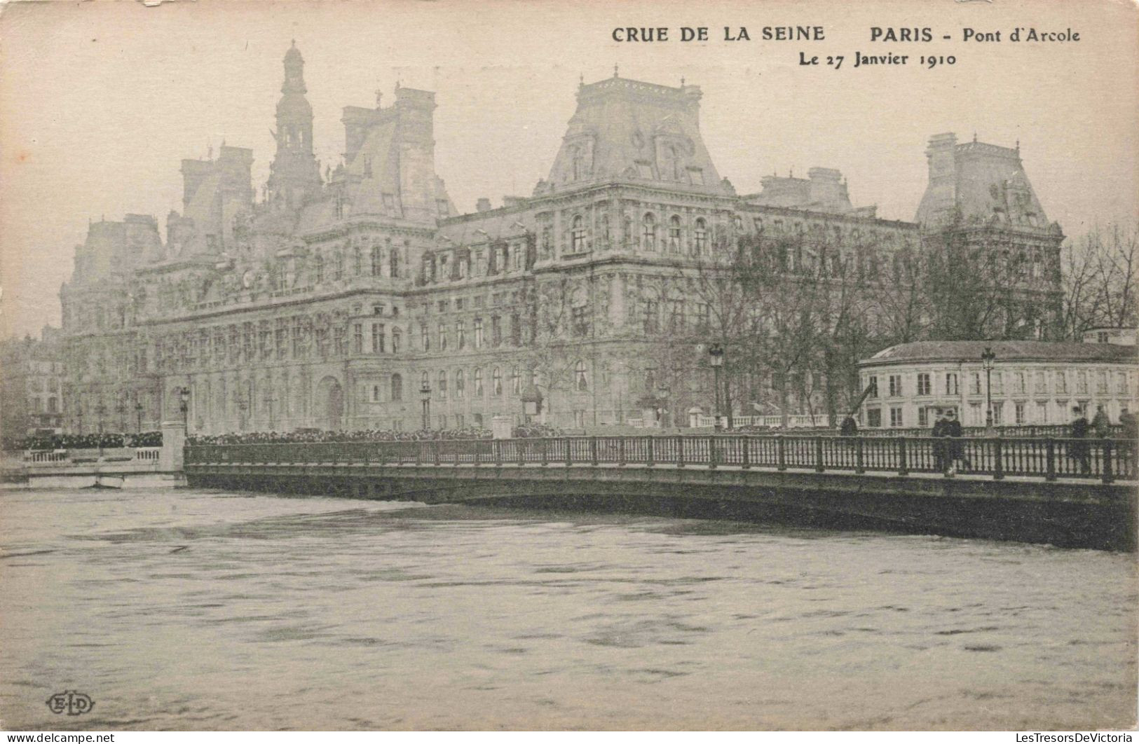 FRANCE - Paris - Crue De La Seine - Pont D'Arcole - Carte Postale Ancienne - Bridges