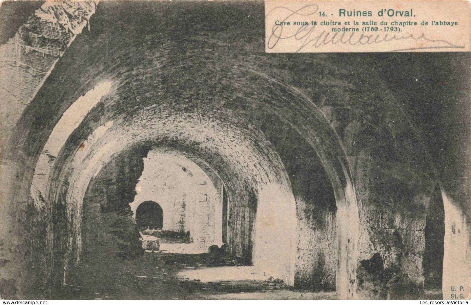 BELGIQUE - Orval - Cave Sous Le Cloître Et La Salle Du Chapitre De L'abbaye Moderne - Carte Postale Ancienne - Florenville