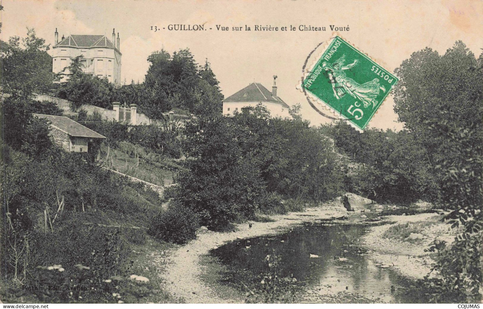 89 - GUILLON _S22797_ Vue Sur La Rivière Et Le Château Vouté - Guillon