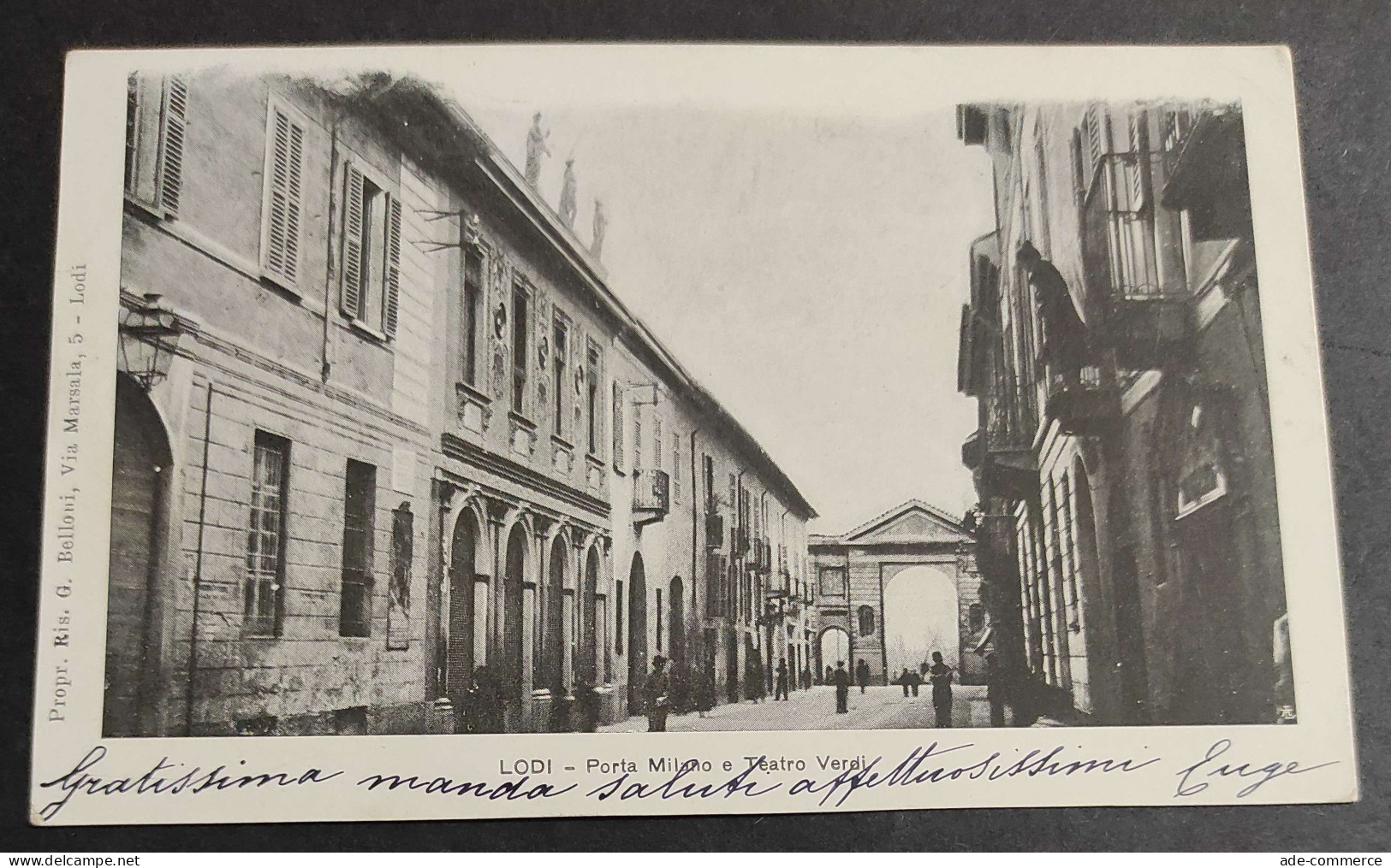 Cartolina Lodi - Porta Milano E Teatro Verdi                                                                             - Lodi