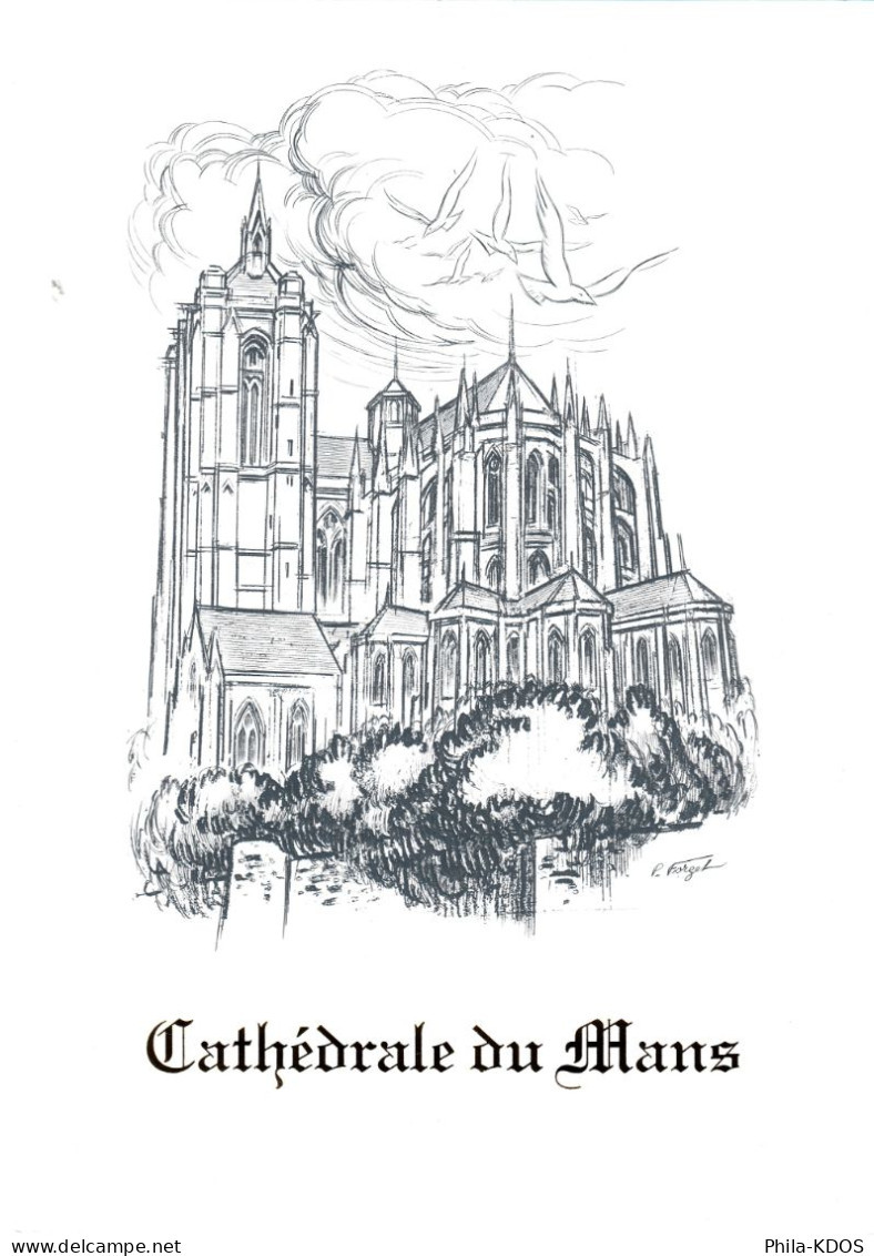 " VITRAIL DE LA CATHEDRALE DU MANS (72) " Sur Encart 1er Jour N°té 4 Pages Sur Soie De 1994 N° 2859 Parfait état FDC ! - Vetri & Vetrate