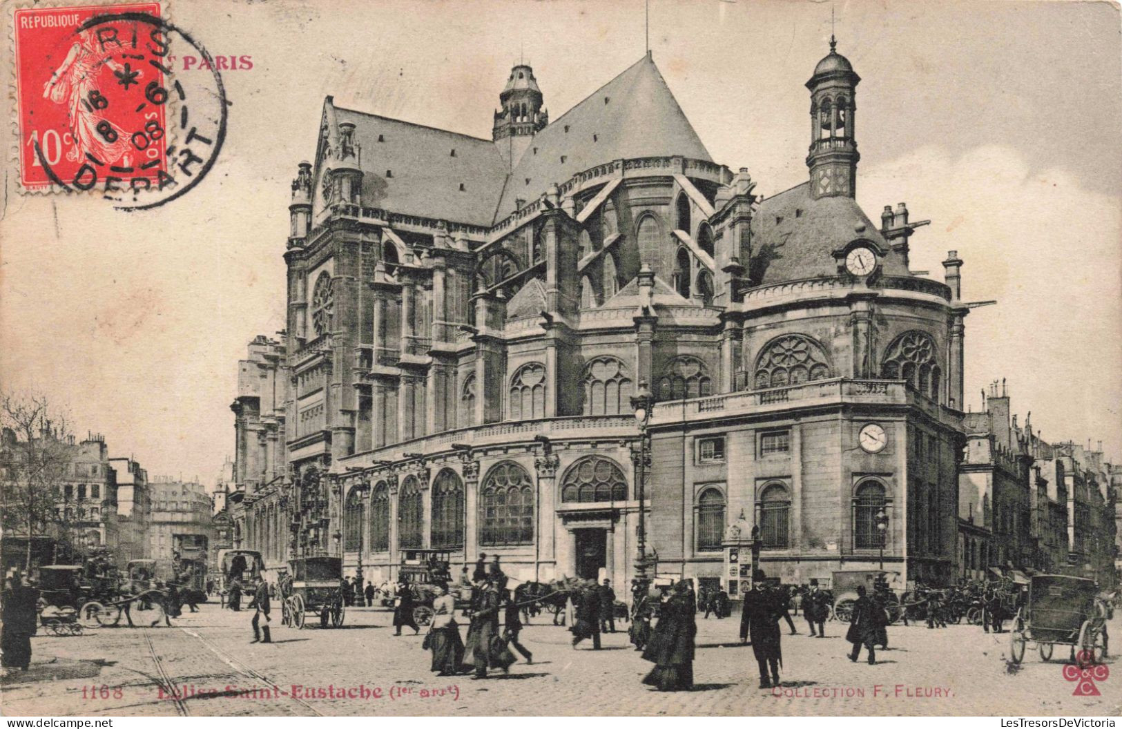 FRANCE - Paris - Eglise Saint Eustache - Animé - Carte Postale Ancienne - Kerken