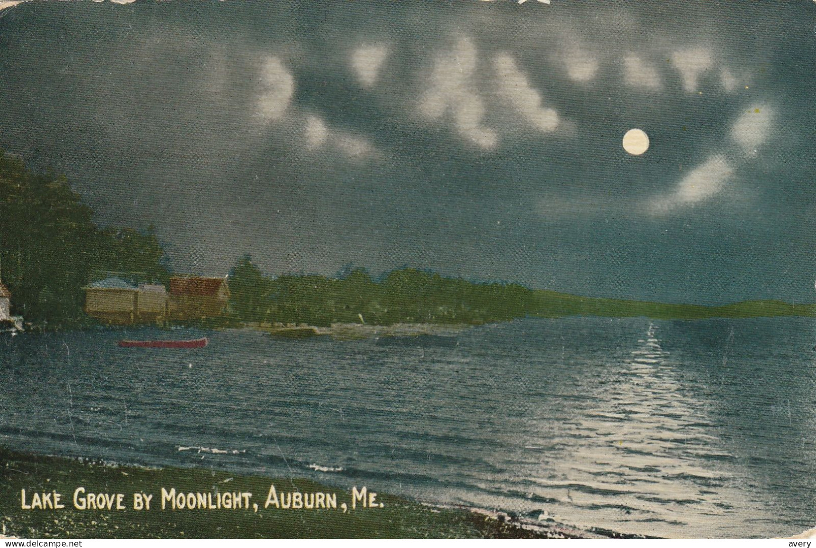 Lake Grove By Moonlight, Auburn, Maine - Auburn