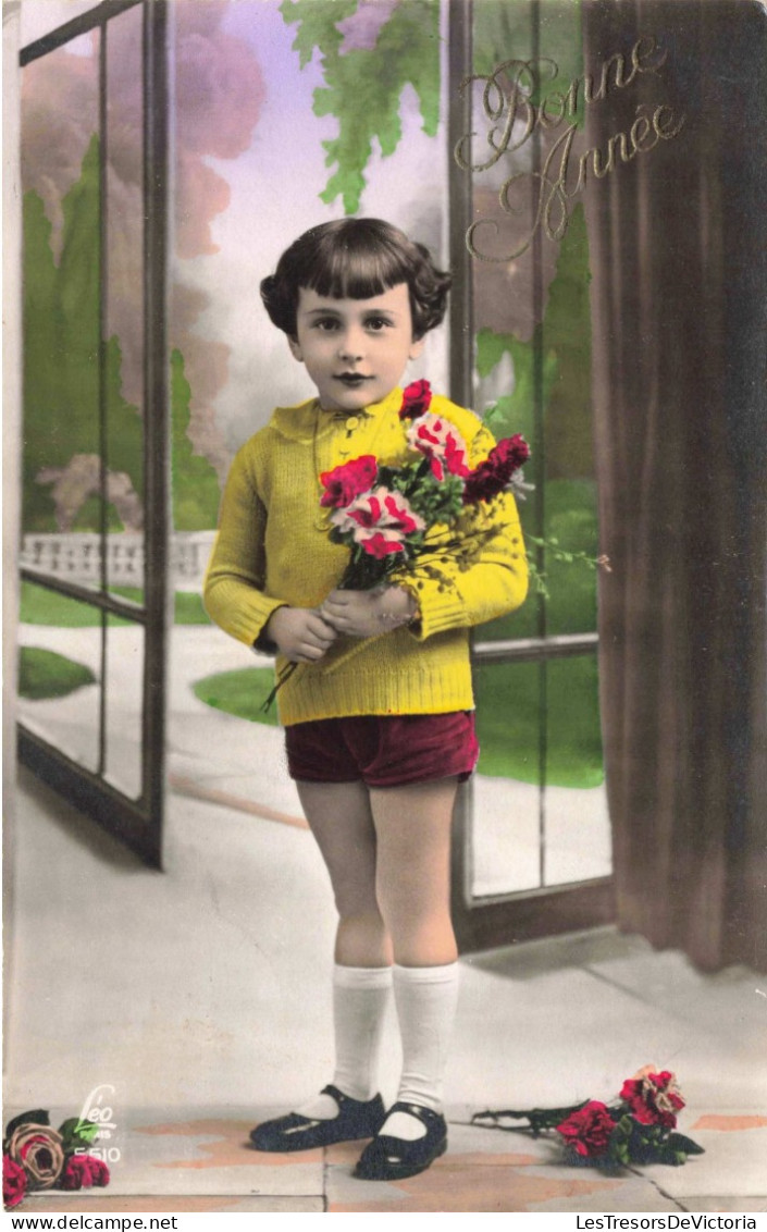 ENFANTS - Portrait D'une Enfant - Bonne Année - Colorisé - Carte Postale Ancienne - Portraits
