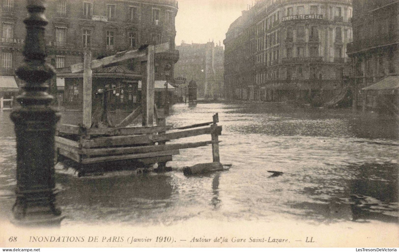 FRANCE - Paris - Autour De La Gare Saint Lazare - Carte Postale Ancienne - Inondations De 1910