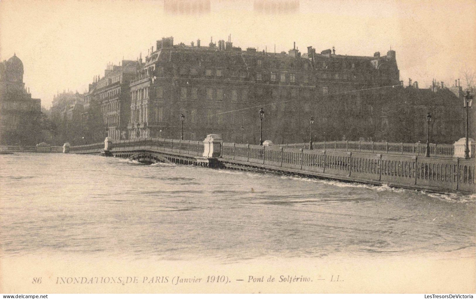 FRANCE - Paris - Pont De Solférino - Carte Postale Ancienne - Paris Flood, 1910