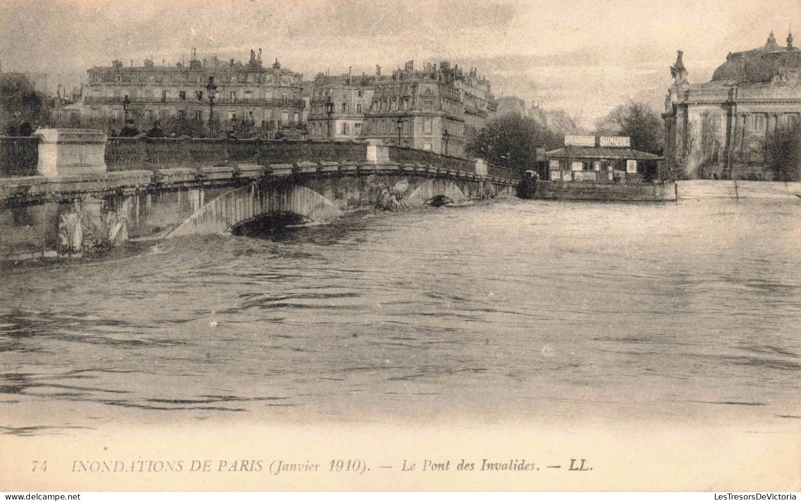 FRANCE - Paris - Le Pont Des Invalides - Carte Postale Ancienne - Paris Flood, 1910