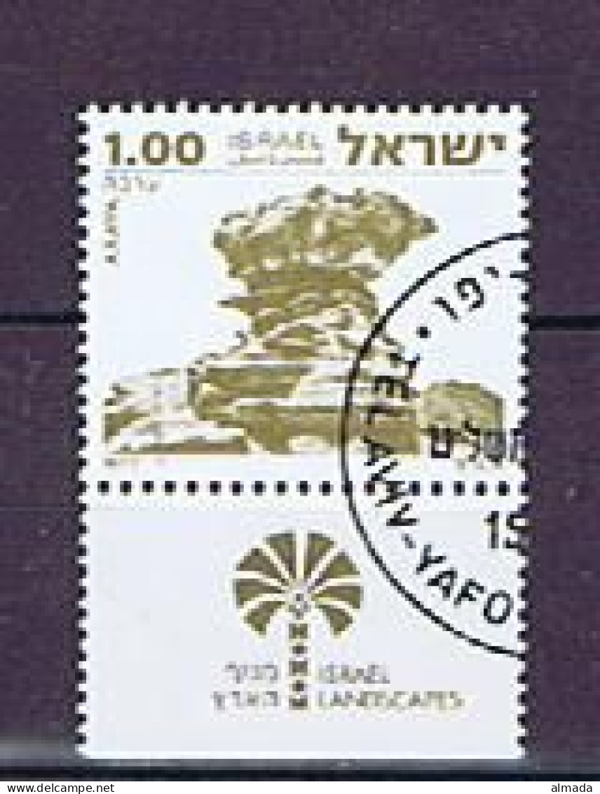 Israel 1977: Michel 720yI 1 Phosphor Band Used, Gestempelt - Gebraucht (mit Tabs)