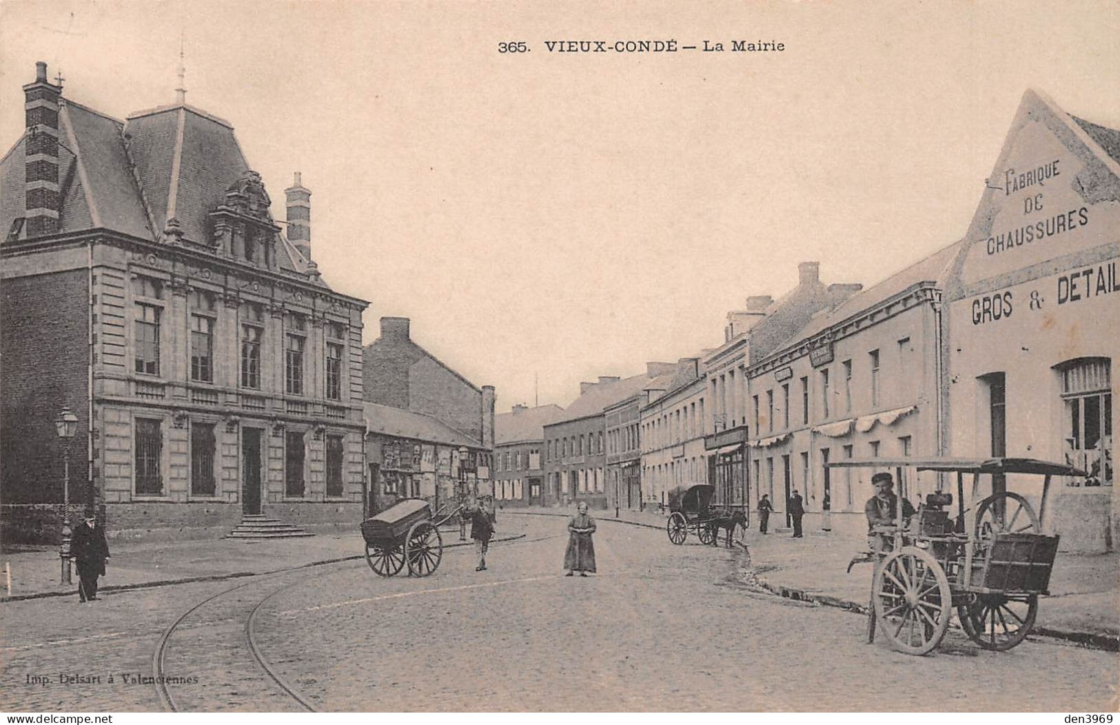 VIEUX-CONDE (Nord) - La Mairie - Rémouleur, Voie Ferrée Du Tramway, Fabrique De Chaussures - Vieux Conde