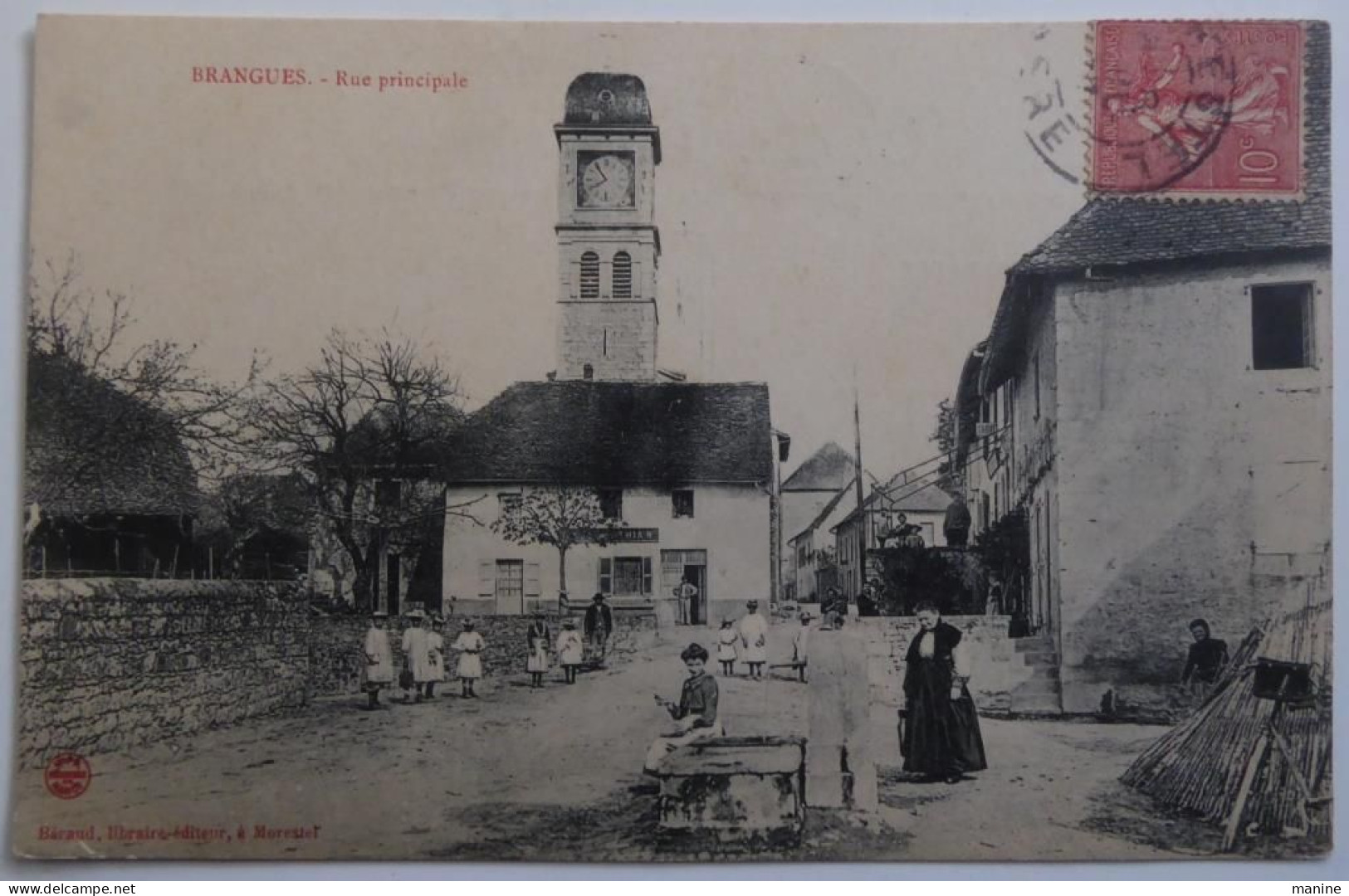 BRANGUES. - Rue Principale - CPA 1907 - Brangues