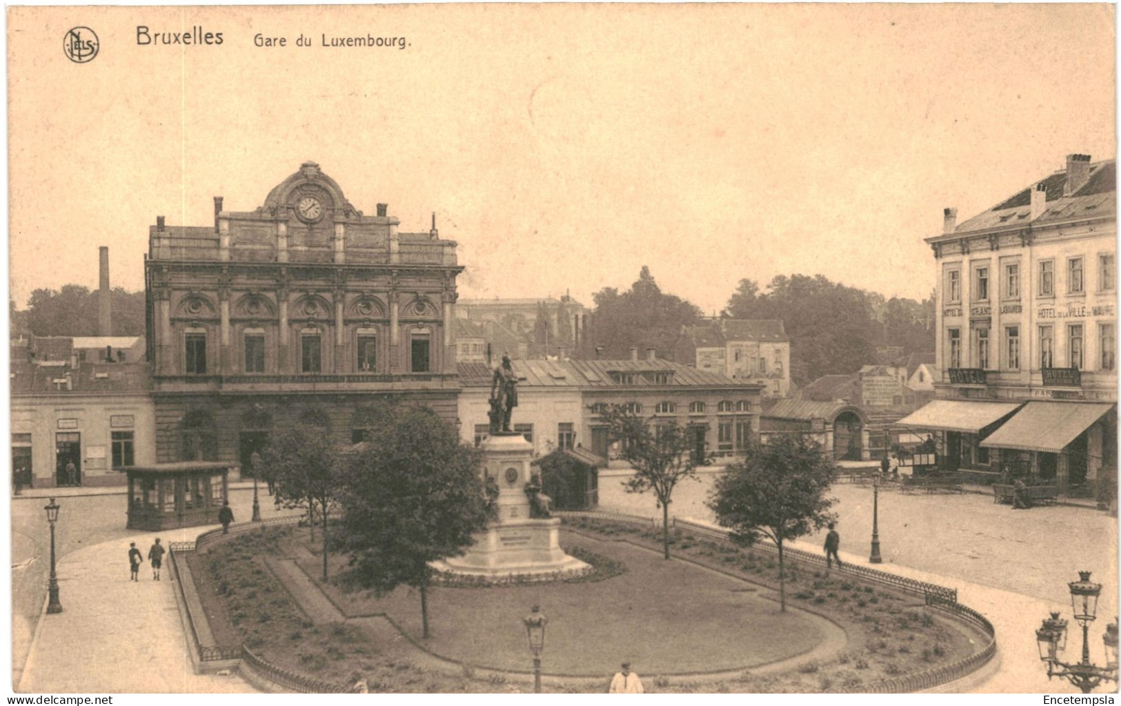 CPA Carte Postale Belgique Bruxelles Gare Du Luxembourg 1930 VM72375 - Chemins De Fer, Gares