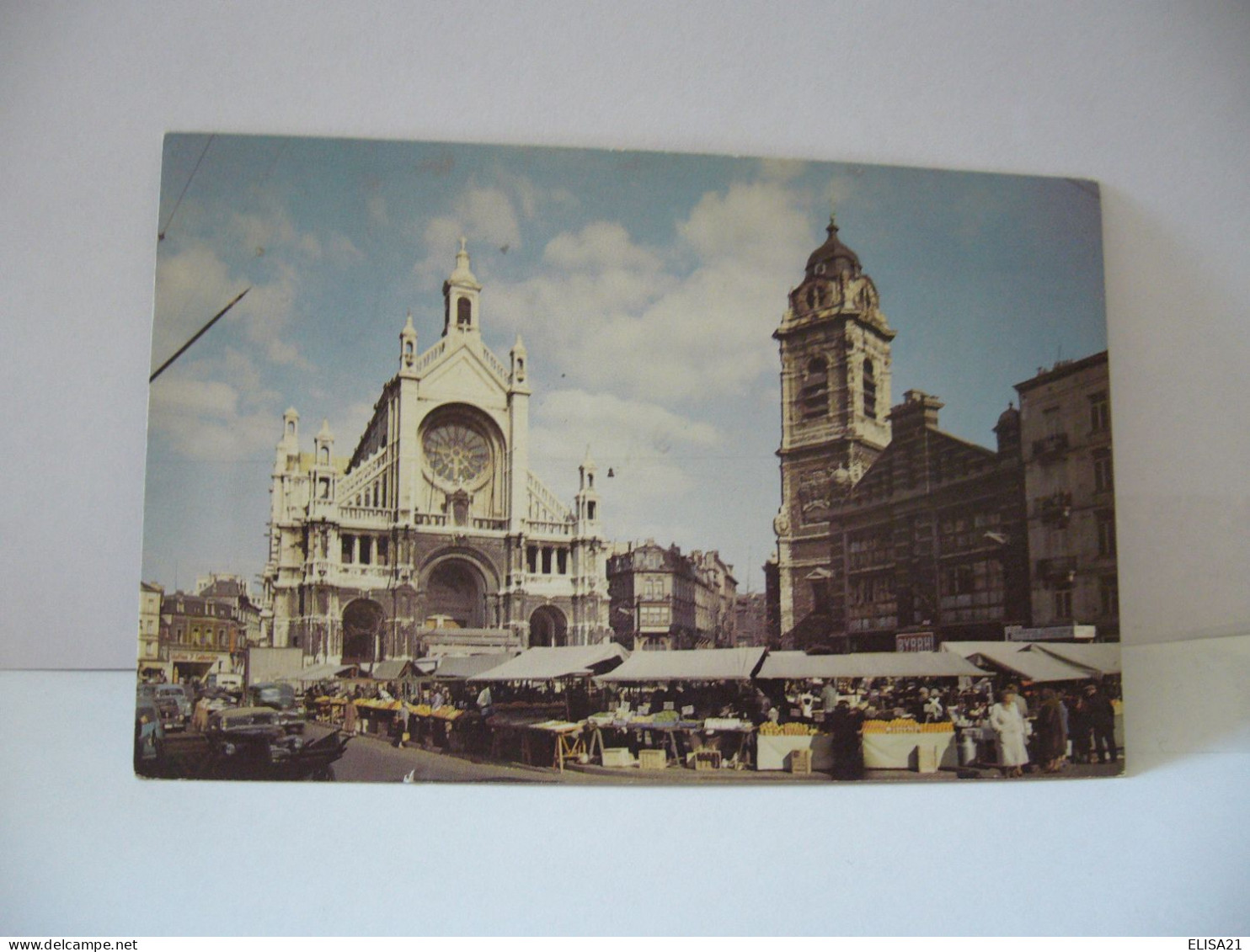 BRUXELLES  BELGIUM BELGIQUE MARCHE STE CATHERINE  CPA 1958 - Marchés