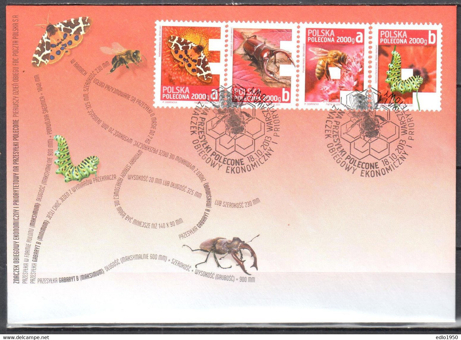 Poland 2013 Insects Butterflies - Mi 4642-45 - FDC - Usados