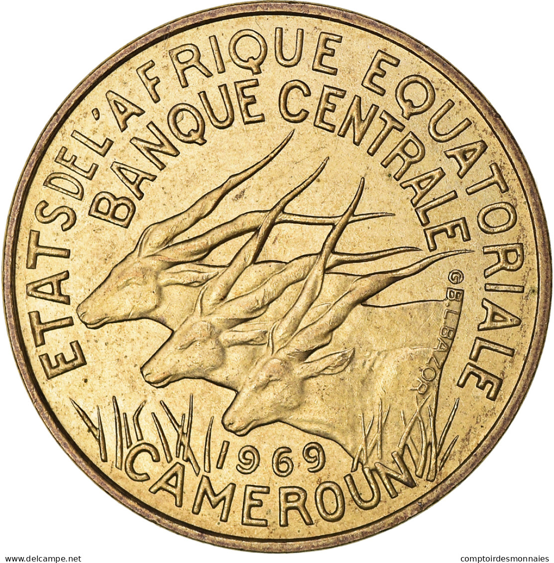 Monnaie, États De L'Afrique équatoriale, 10 Francs, 1969 - Camerun
