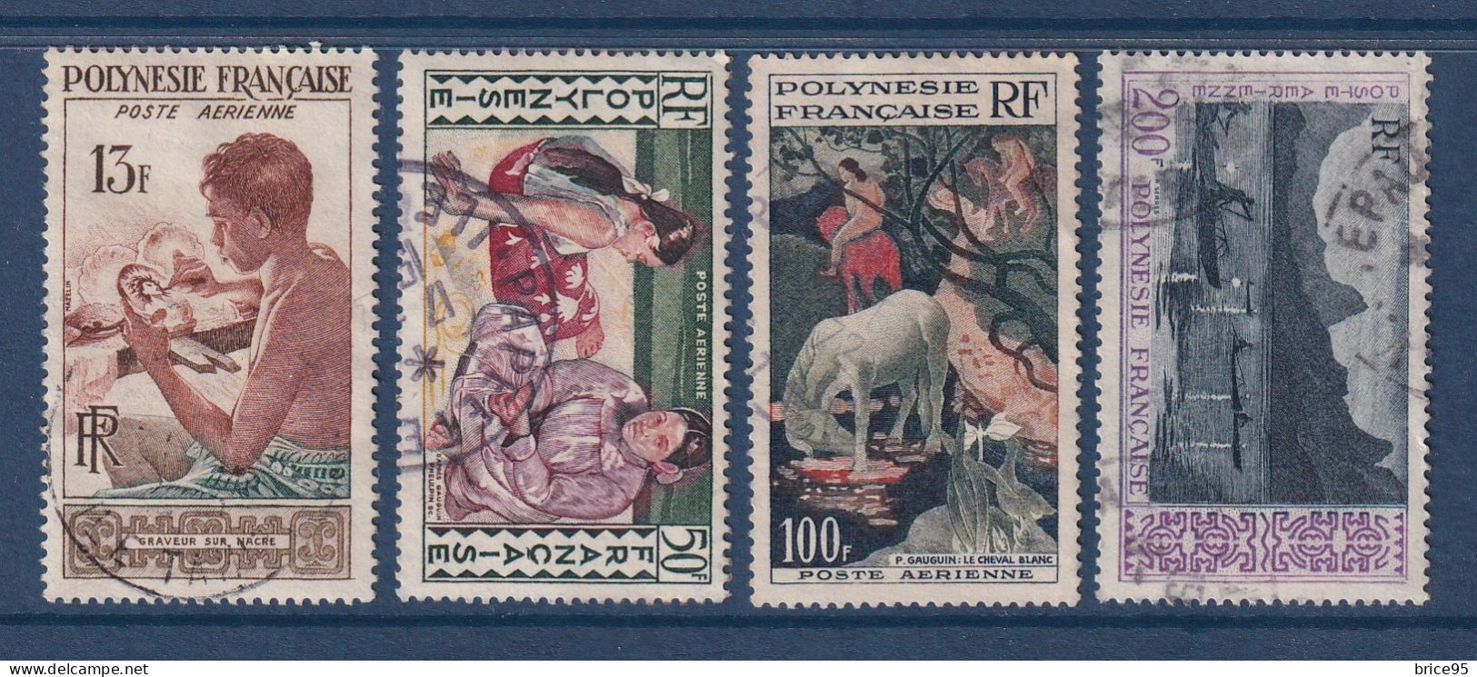 Polynésie Française - YT PA N° 1 à 4 - Oblitéré - Poste Aérienne - 1958 - Usati