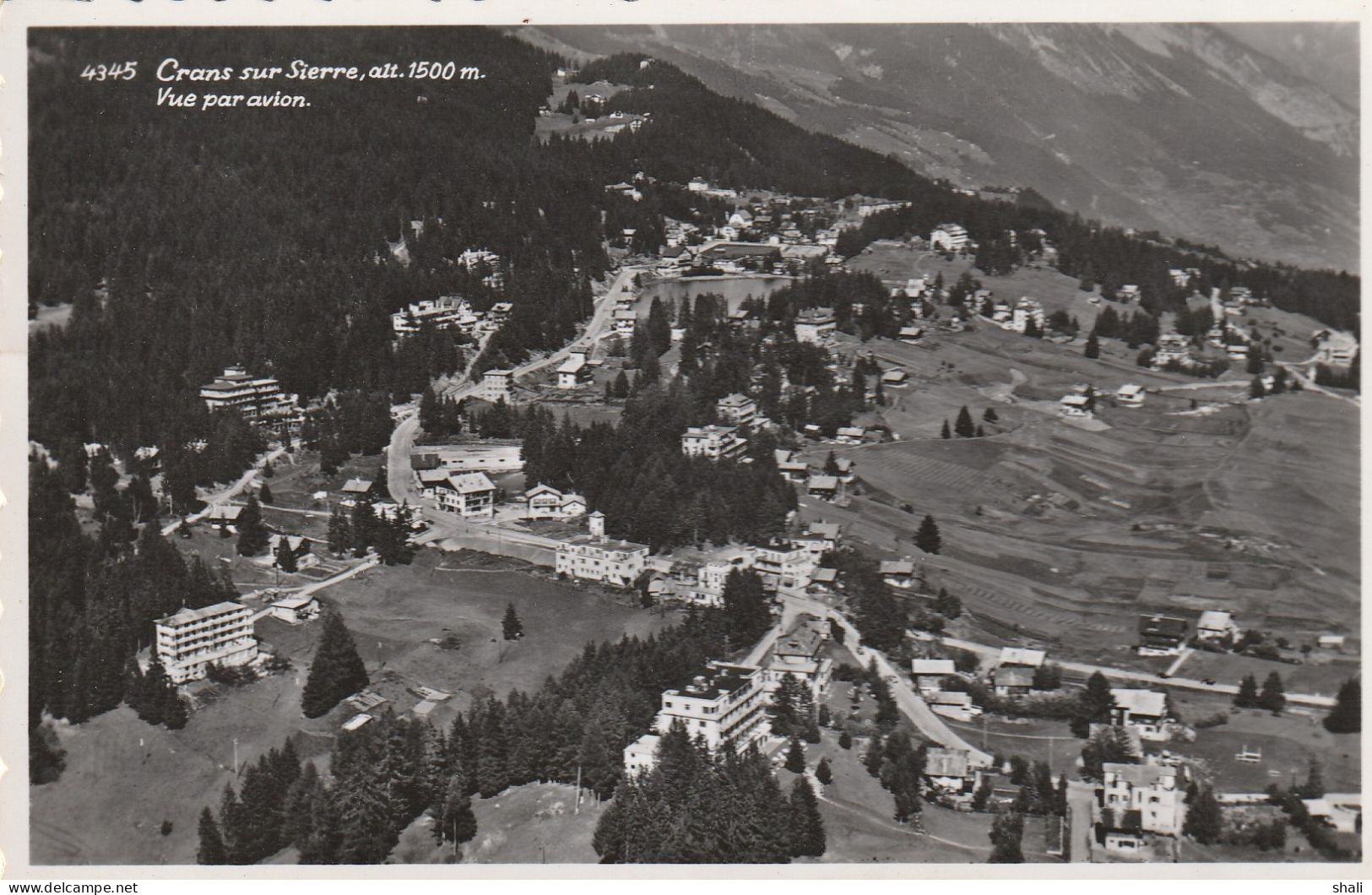 CRANS SUR SIERRE VUE PAR AVION - Crans