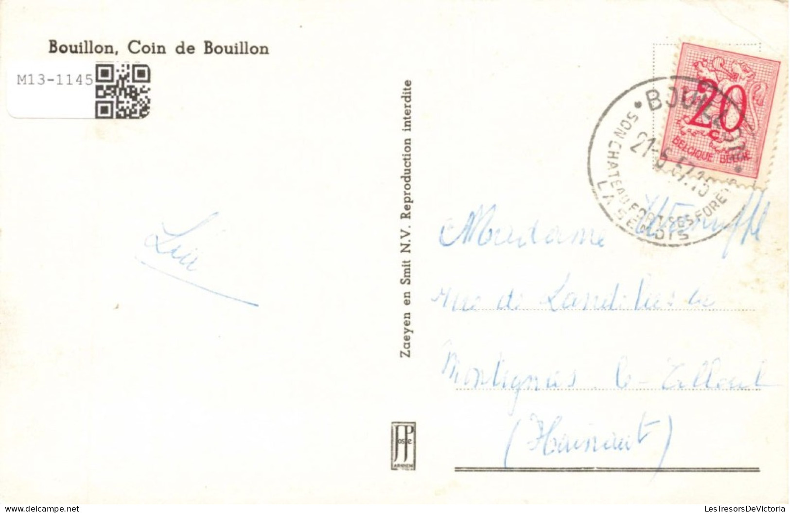 BELGIQUE - Bouillon - Coin De Bouillon - Carte Postale Ancienne - Bouillon