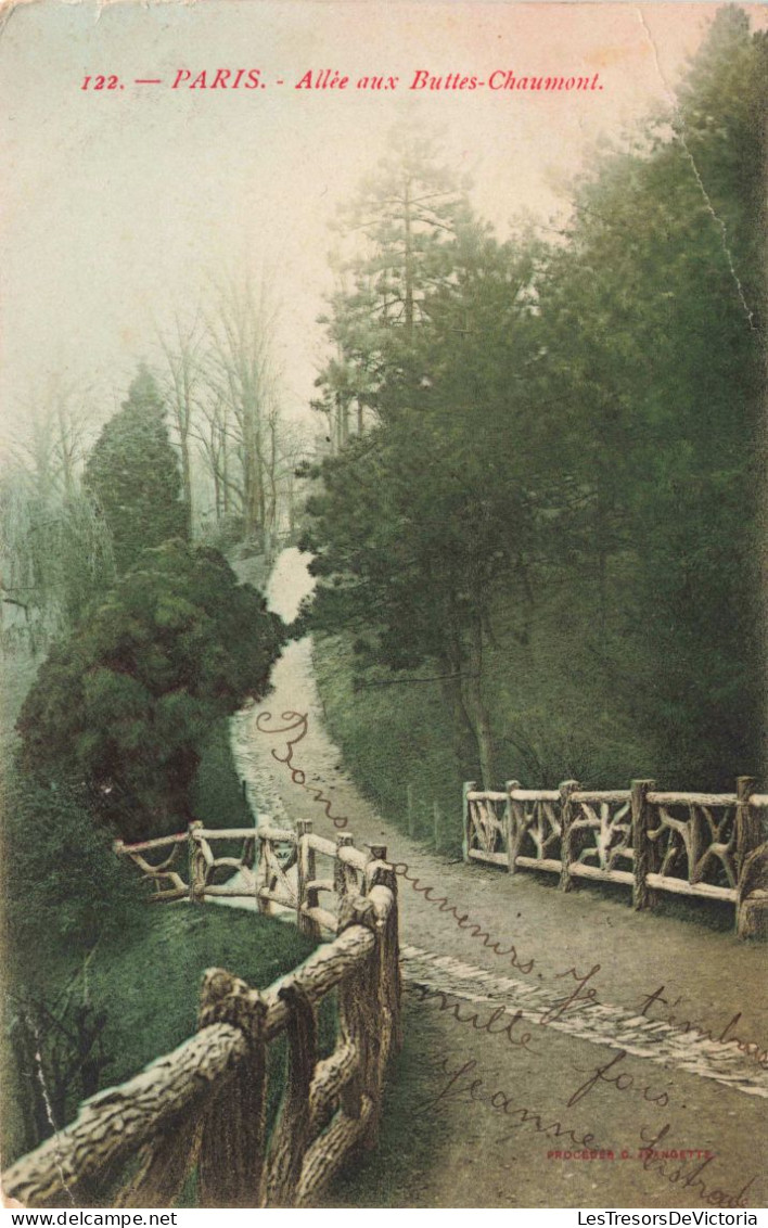 FRANCE - Paris - Allée Aux Buttes Chaumont - Colorisé - Carte Postale Ancienne - Plätze