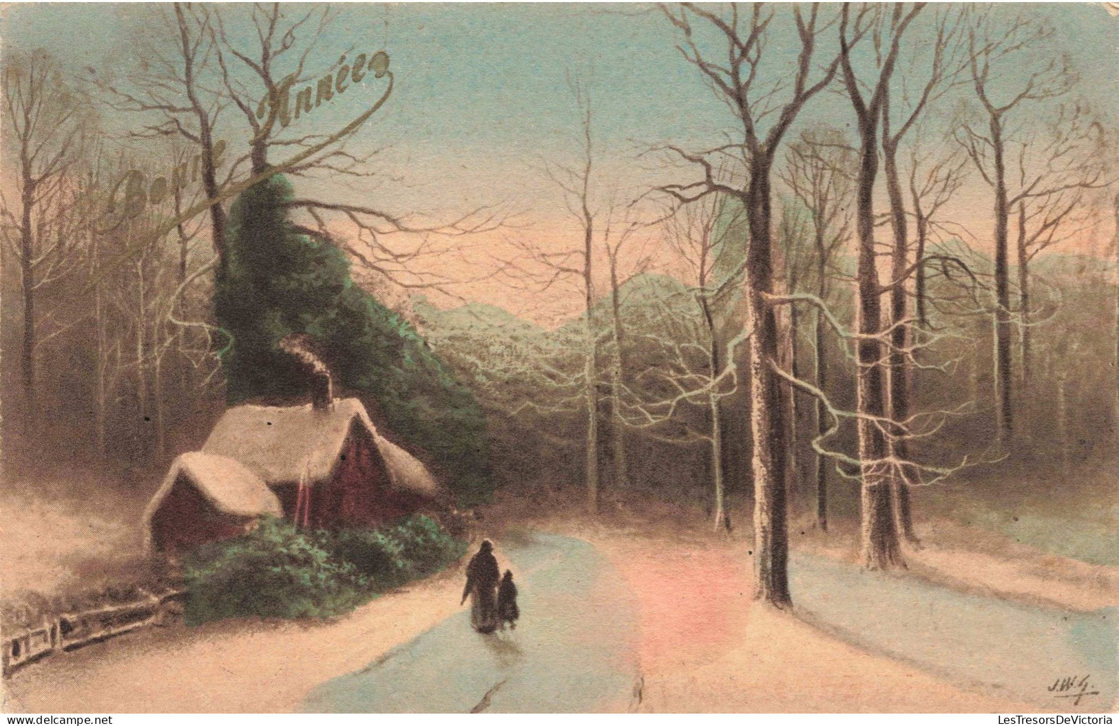 ARTS - Tableau - Paysage Enneigé - Carte Postale Ancienne - Peintures & Tableaux