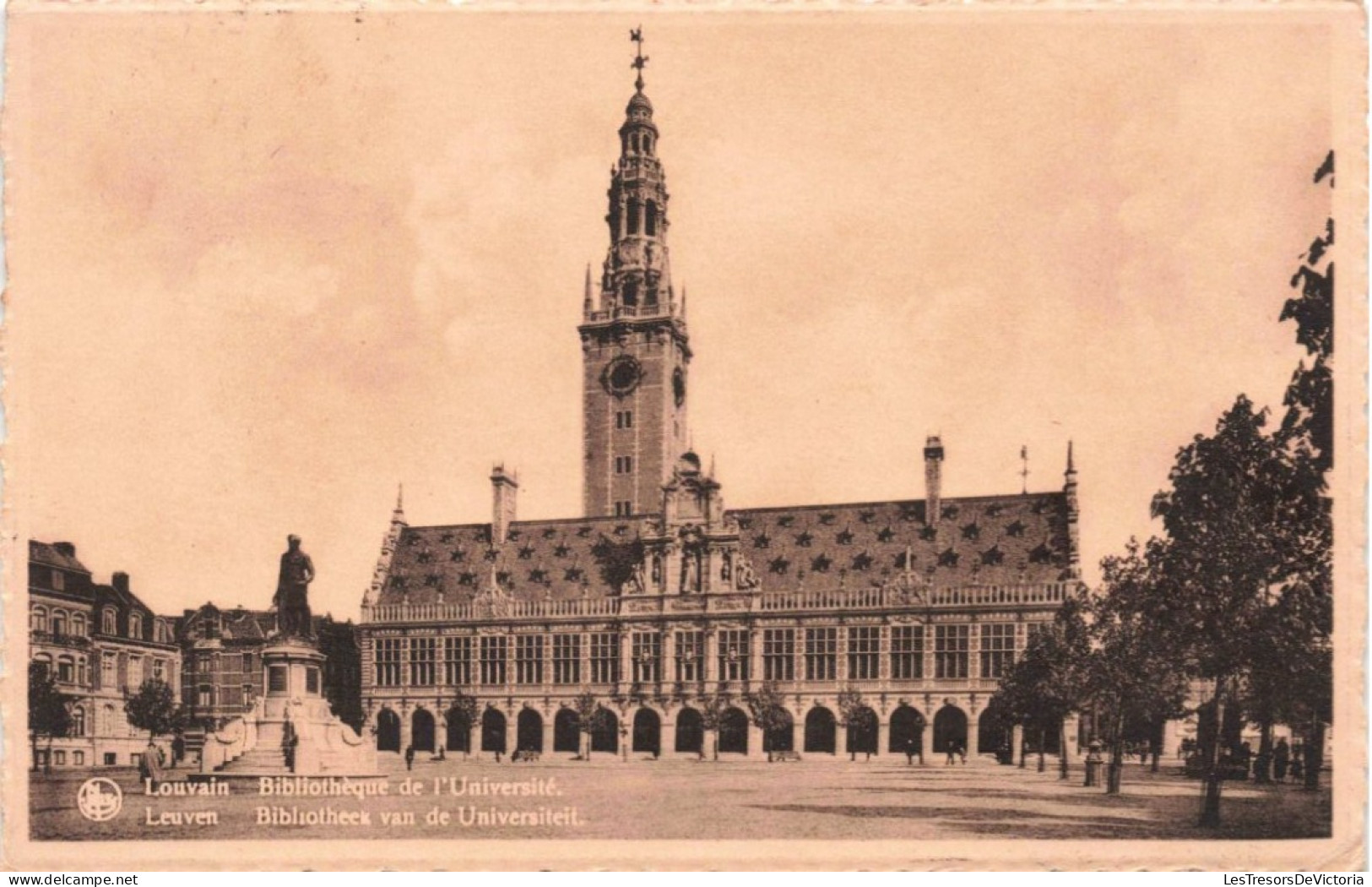 BELGIQUE - Louvain - Bibliothèque De  L'université - Carte Postale Ancienne - Leuven