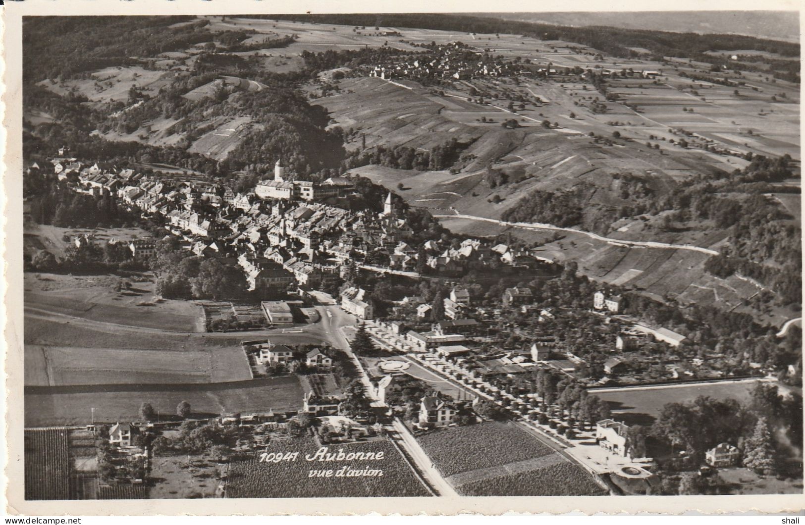 CPSM AUBONNE VUE D' AVION - Aubonne