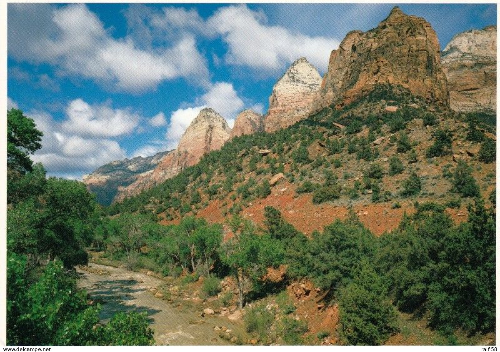 1 AK USA / Utah * The Virgin River Flows Along Below The Spectacular Forms In Zion National Park * - Zion