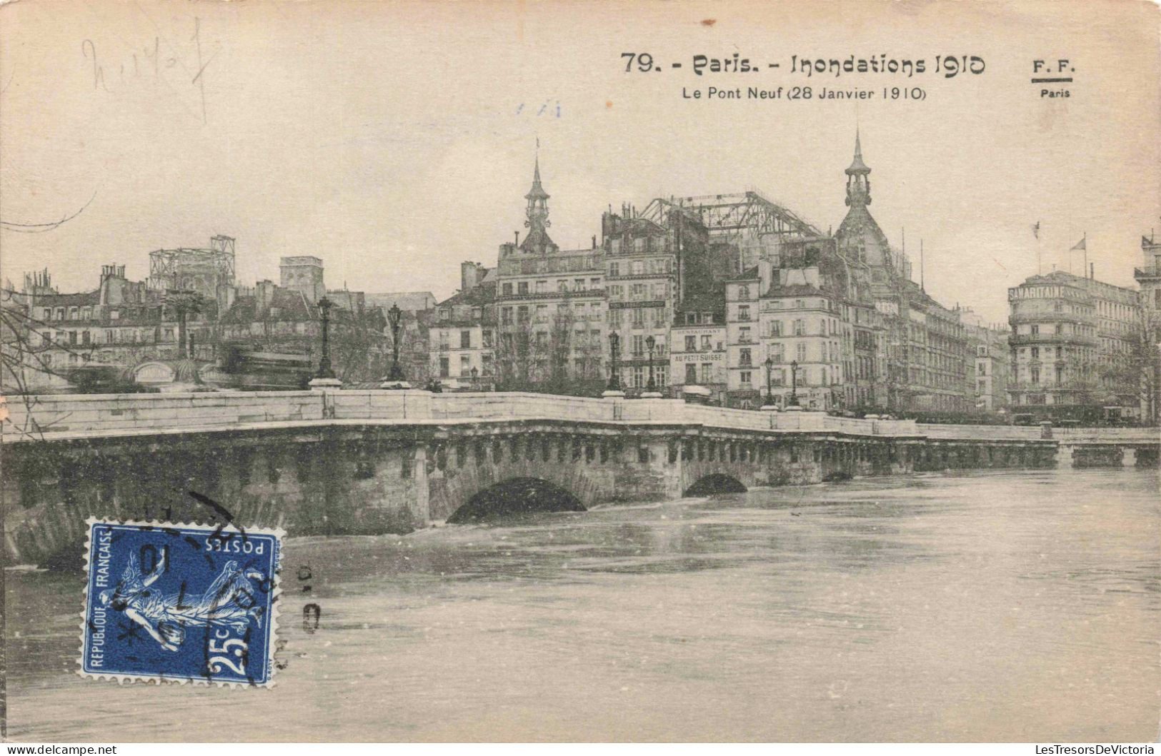 FRANCE - Paris - Le Pont Neuf - Carte Postale Ancienne - Inondations De 1910