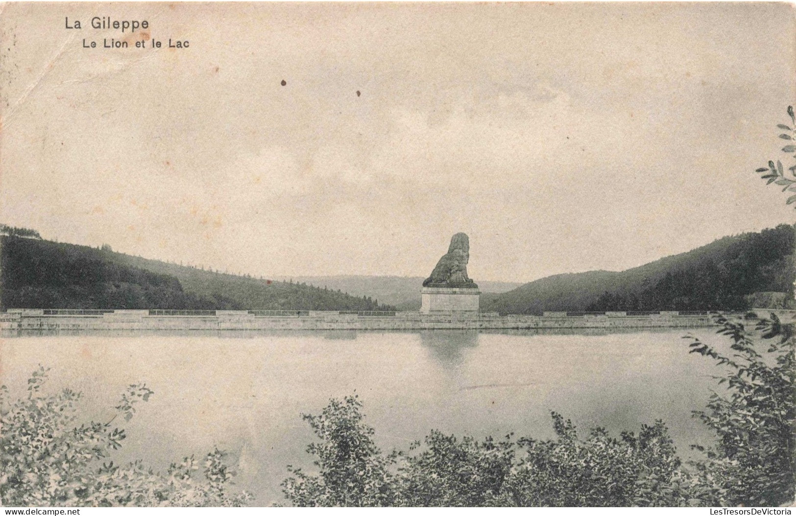 BELGIQUE - Gileppe - Le Lion Et Le Lac - Carte Postale Ancienne - Gileppe (Dam)