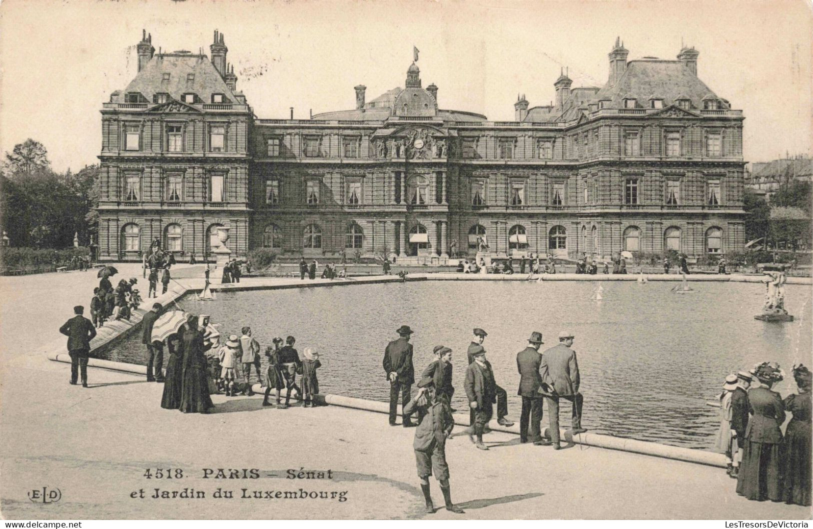 FRANCE - Paris - Sénat Et Jardin Du Luxembourg - Animé - Carte Postale Ancienne - Plätze