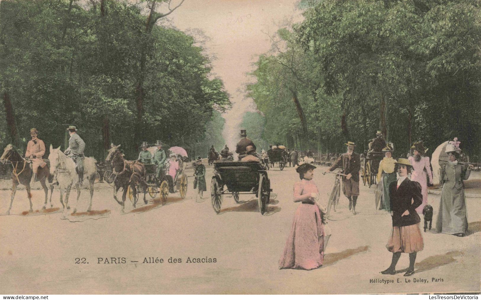 FRANCE - Paris - Allée Des Acacias - Colorisé - Carte Postale Ancienne - Parks, Gärten