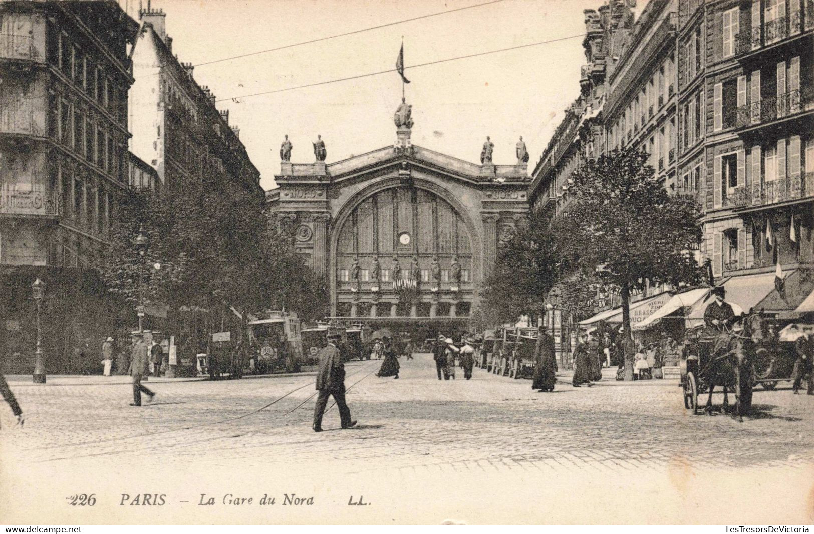 FRANCE - Paris - La Gare De L'Est - Animé - Carte Postale Ancienne - Stations, Underground