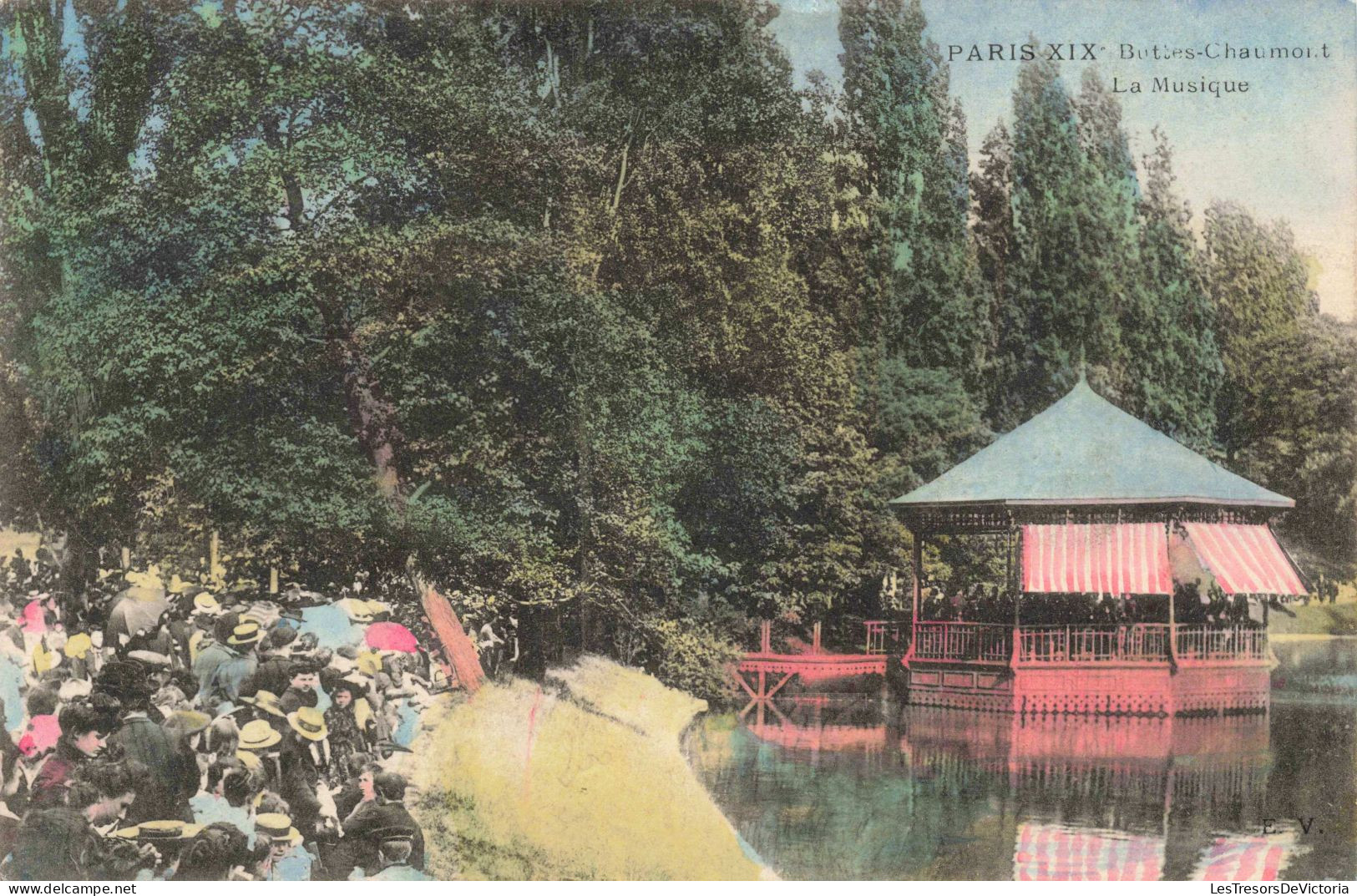 FRANCE - Paris - Buttes Chaumont - La Musique - Animé - Colorisé - Carte Postale Ancienne - Parks, Gärten