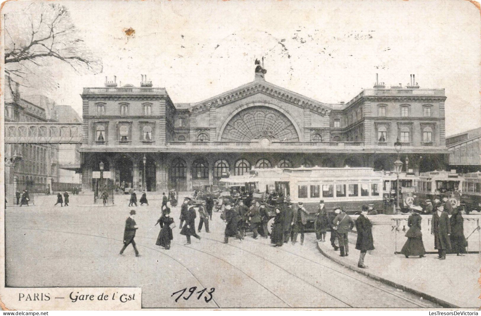 FRANCE - Paris - Gare De L'Est - Animé - Carte Postale Ancienne - Métro Parisien, Gares