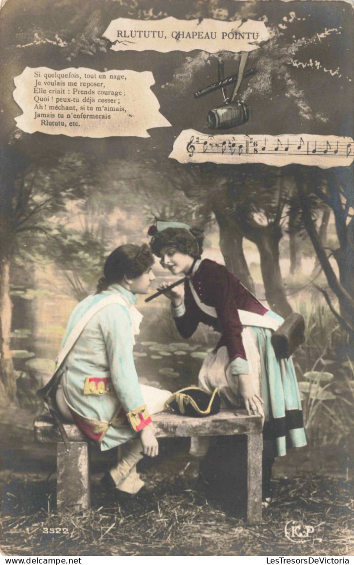 COUPLE - Rlututu, Chapeau Pointu - Colorisé - Carte Postale Ancienne - Couples