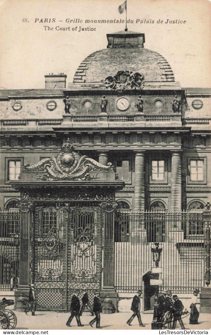 FRANCE - Paris - Grille Monumentale Du Palais De Justice - Carte Postale Ancienne - Plazas