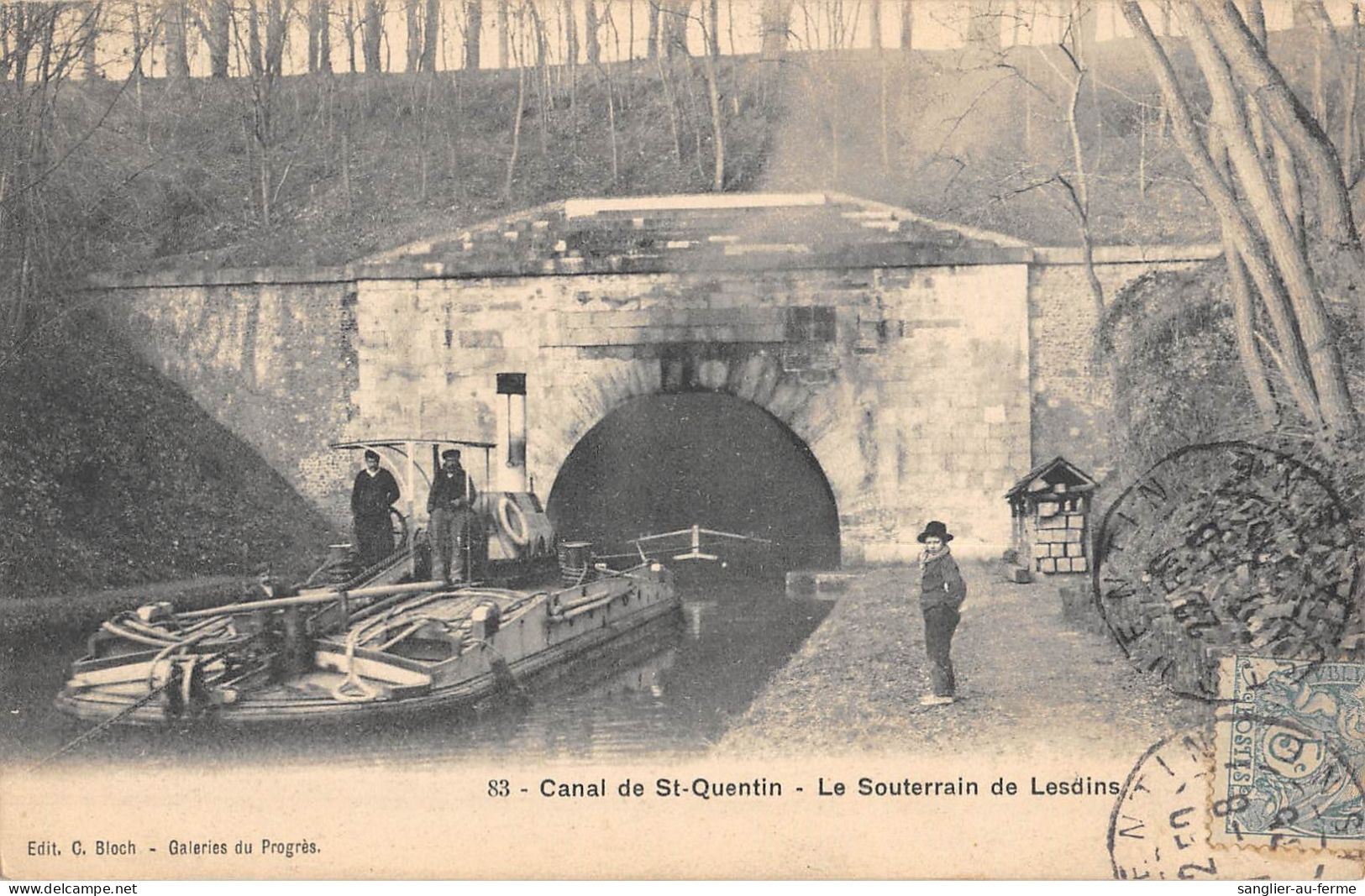 CPA 02 CANAL DE SAINT QUENTIN / LE SOUTERRAIN DE LESDINS - Other & Unclassified