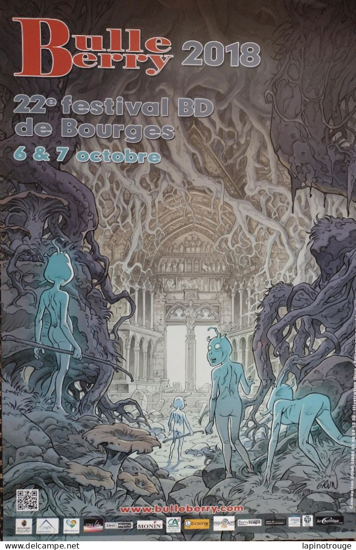 Affiche GRUN Festival BD Bourges 2018 (lLa Conjuration D'opale.. - Afiches & Offsets