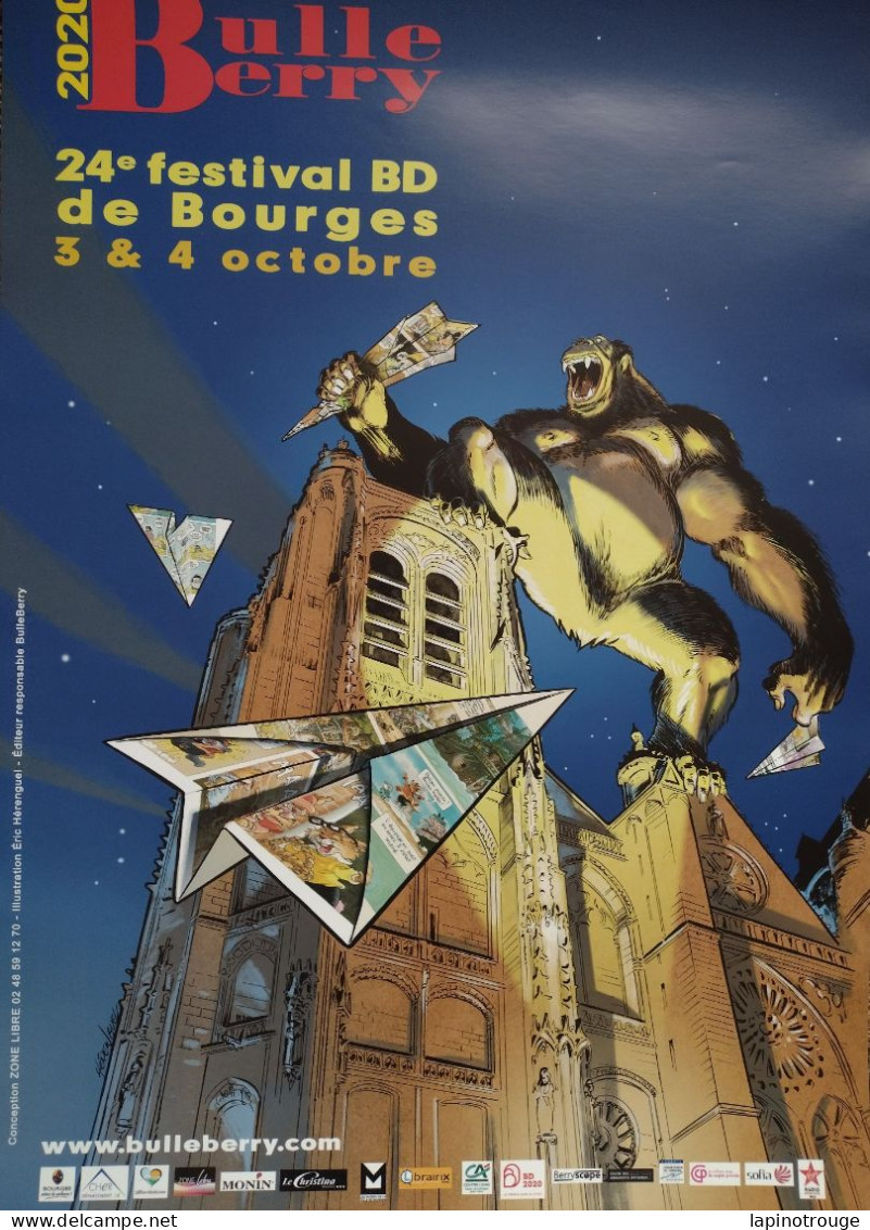 Affiche HERENGUEL Eric Festival BD Bourges 2020 (The Kong Crew - Affiches & Offsets