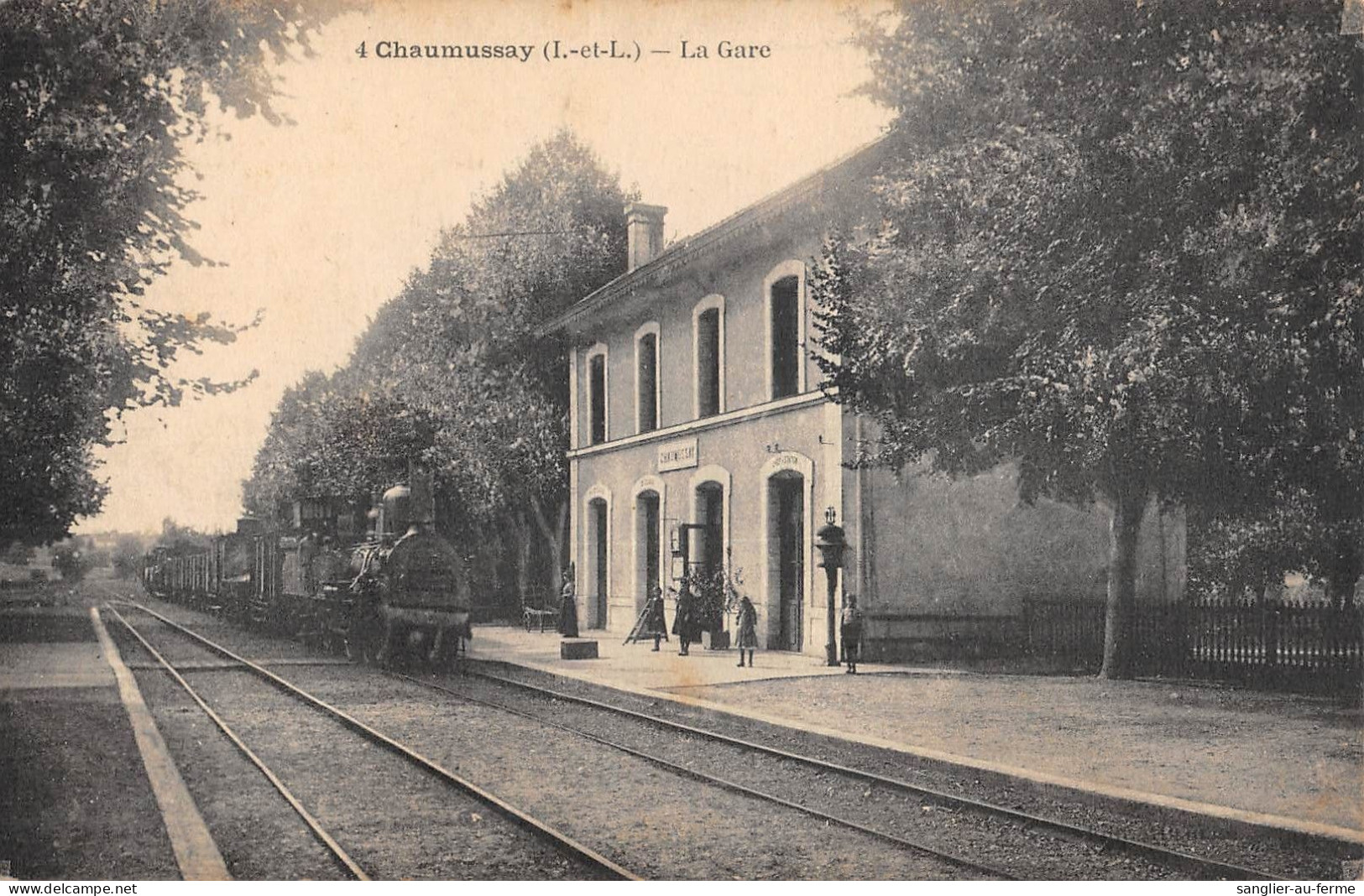 CPA 37 CHAUMUSSAY / LA GARE / TRAIN - Autres & Non Classés