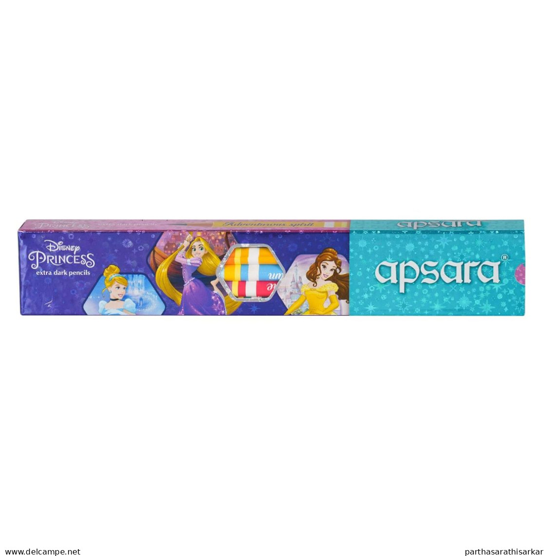 DISNEY PRINCESS PENCILS FROM INDIAN BRAND APSARA SET OF 5 PENCILS (2 SETS IN A PACK) - Seals