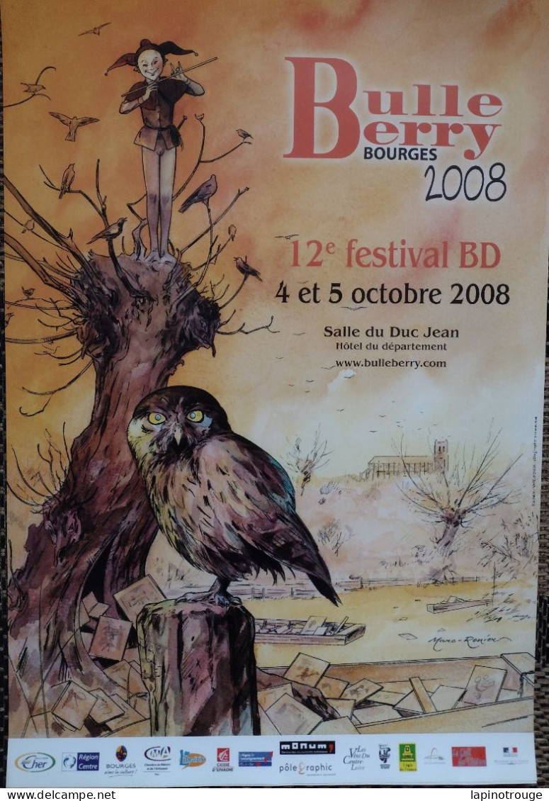 Affiche MARC-RENIER Festival BD Bourges 2008 (Black Hills 1990 - Posters