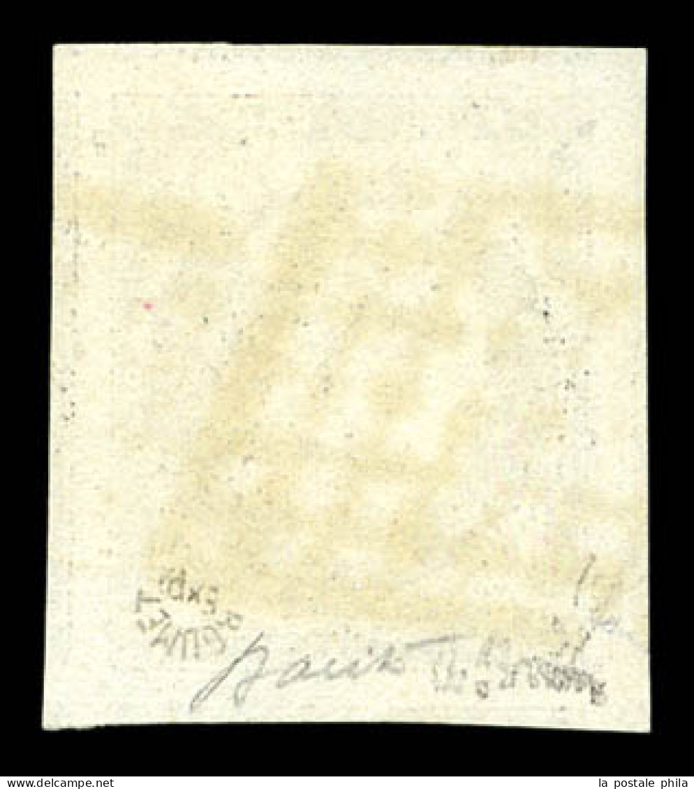 O N°3, 20c Noir Sur Jaune, Très Grandes Marges Avec 8 Voisin, Pièce Exceptionnelle. SUPERBE. R.R. (signé Brun/certificat - 1849-1850 Ceres