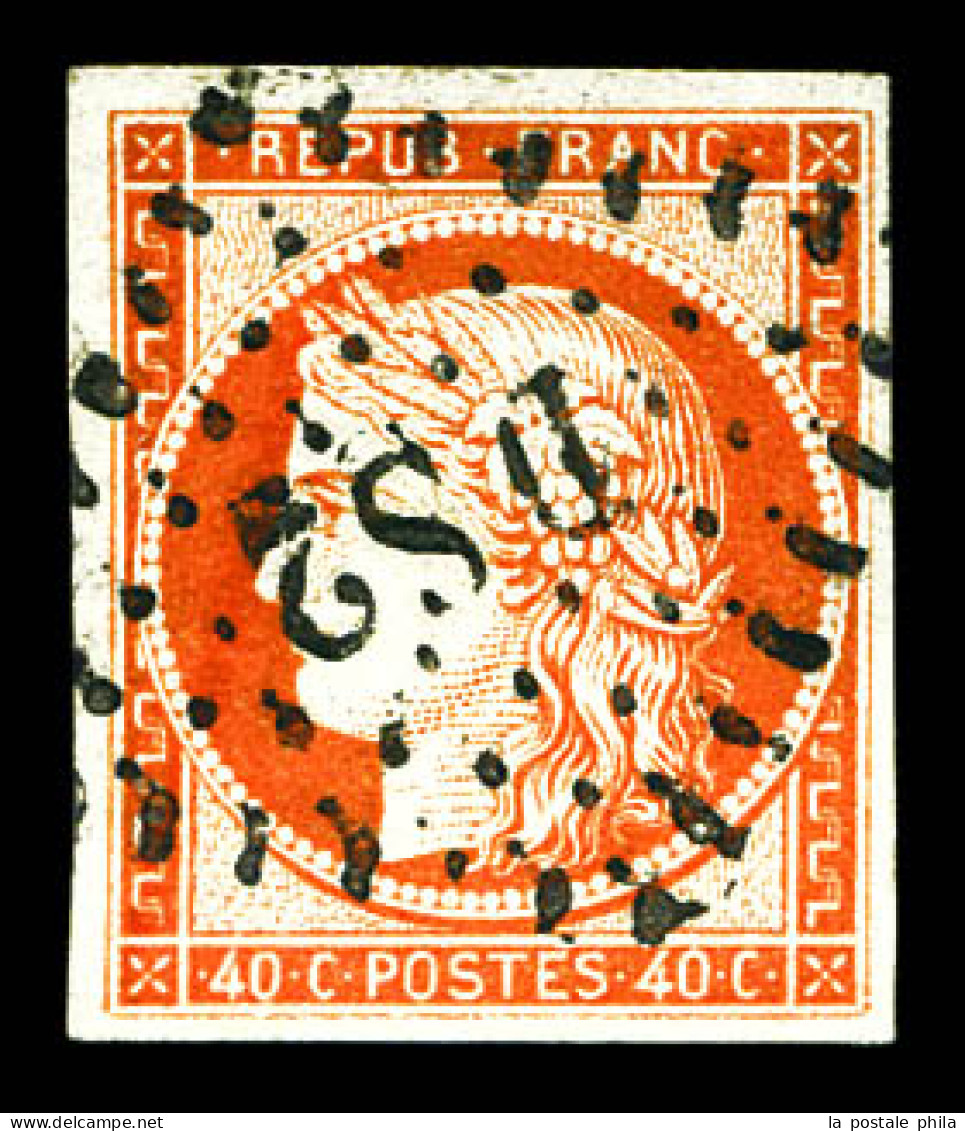 O N°5, 40c Orange Oblitération 'DS2'. TTB (signé Brun)  Qualité: Oblitéré  Cote: 500 Euros - 1849-1850 Ceres