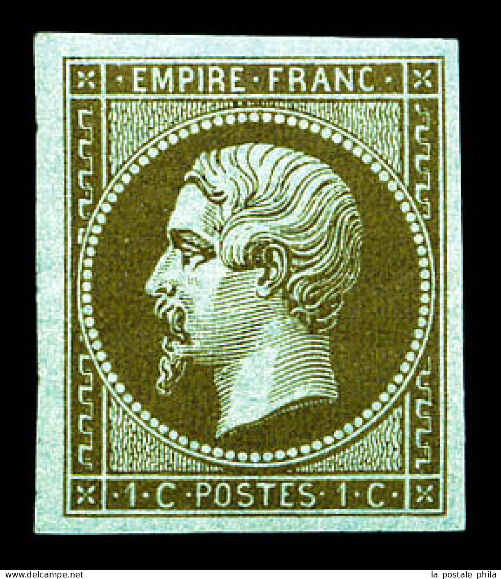 ** N°11c, 1c Mordoré Foncé, Fraîcheur Postale. SUP (Certificat)  Qualité: ** - 1853-1860 Napoléon III