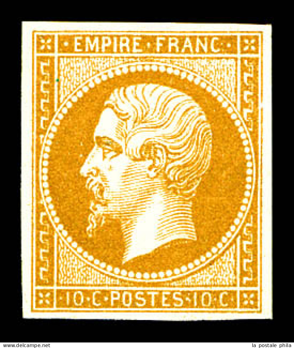 ** N°13B, 10c Brun-clair Type II, Quatre Belles Marges équilibrées, FRAICHEUR POSTALE. SUP (certificat)  Qualité: ** - 1853-1860 Napoléon III